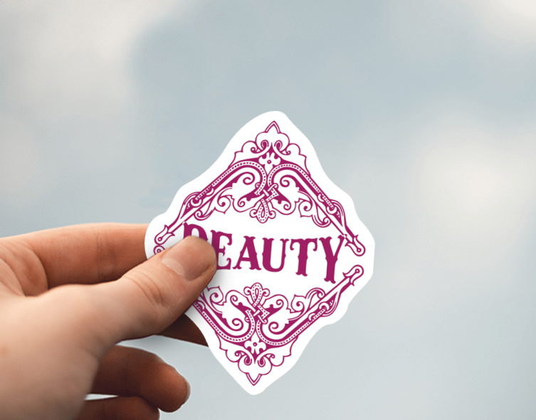 (38) Removable White Vinyl Semi-Glossy Die-Cut Sticker