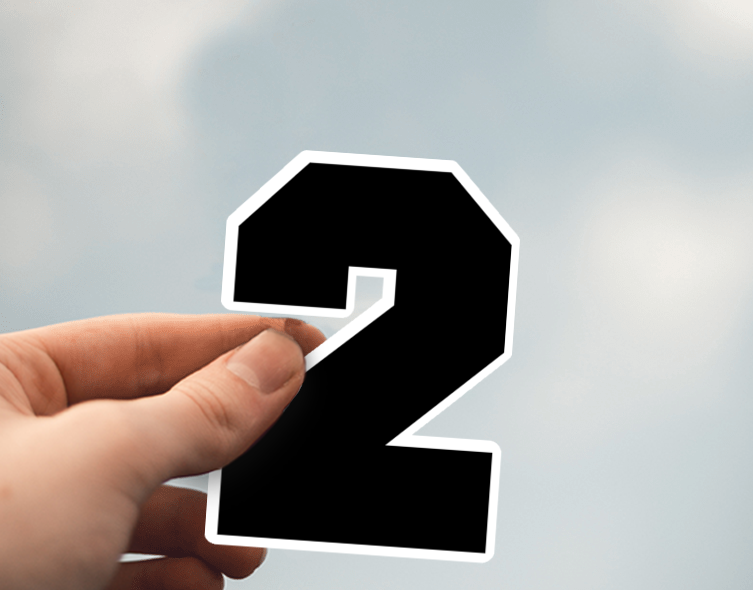 (38) Removable White Vinyl Semi-Glossy Die-Cut Sticker