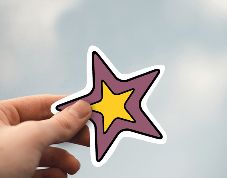 (38) Removable White Vinyl Semi-Glossy Die-Cut Sticker