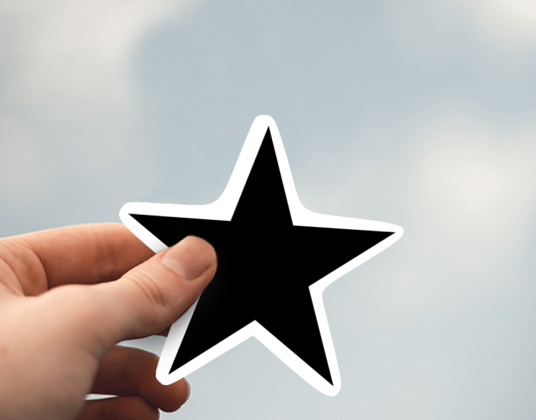 (38) Removable White Vinyl Semi-Glossy Die-Cut Sticker