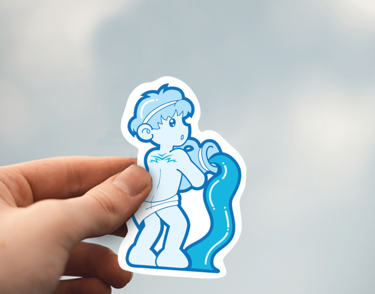 (38) Removable White Vinyl Semi-Glossy Die-Cut Sticker