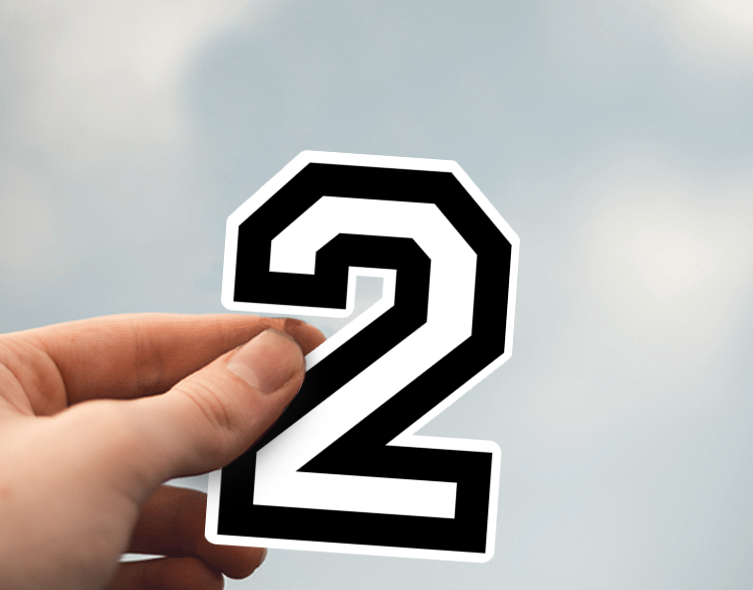 (38) Removable White Vinyl Semi-Glossy Die-Cut Sticker