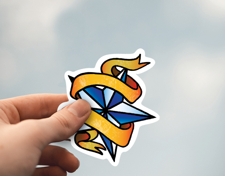 (38) Removable White Vinyl Semi-Glossy Die-Cut Sticker