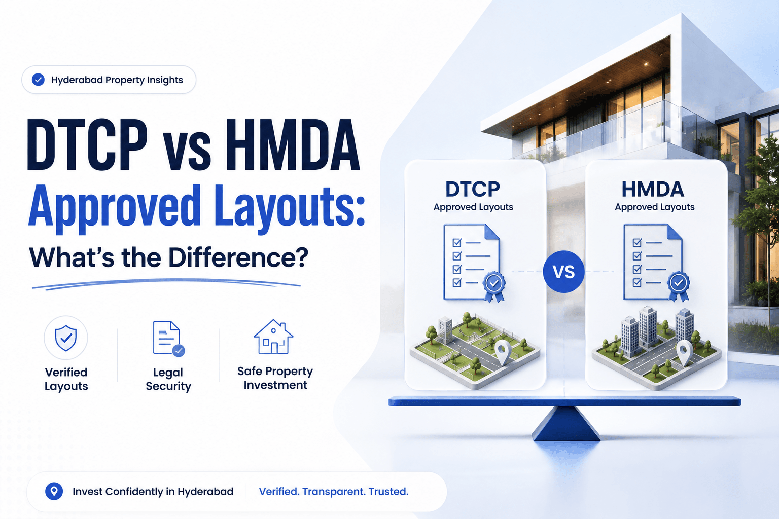 DTCP vs HMDA Approved Layouts comparison guide for plot buyers in Hyderabad