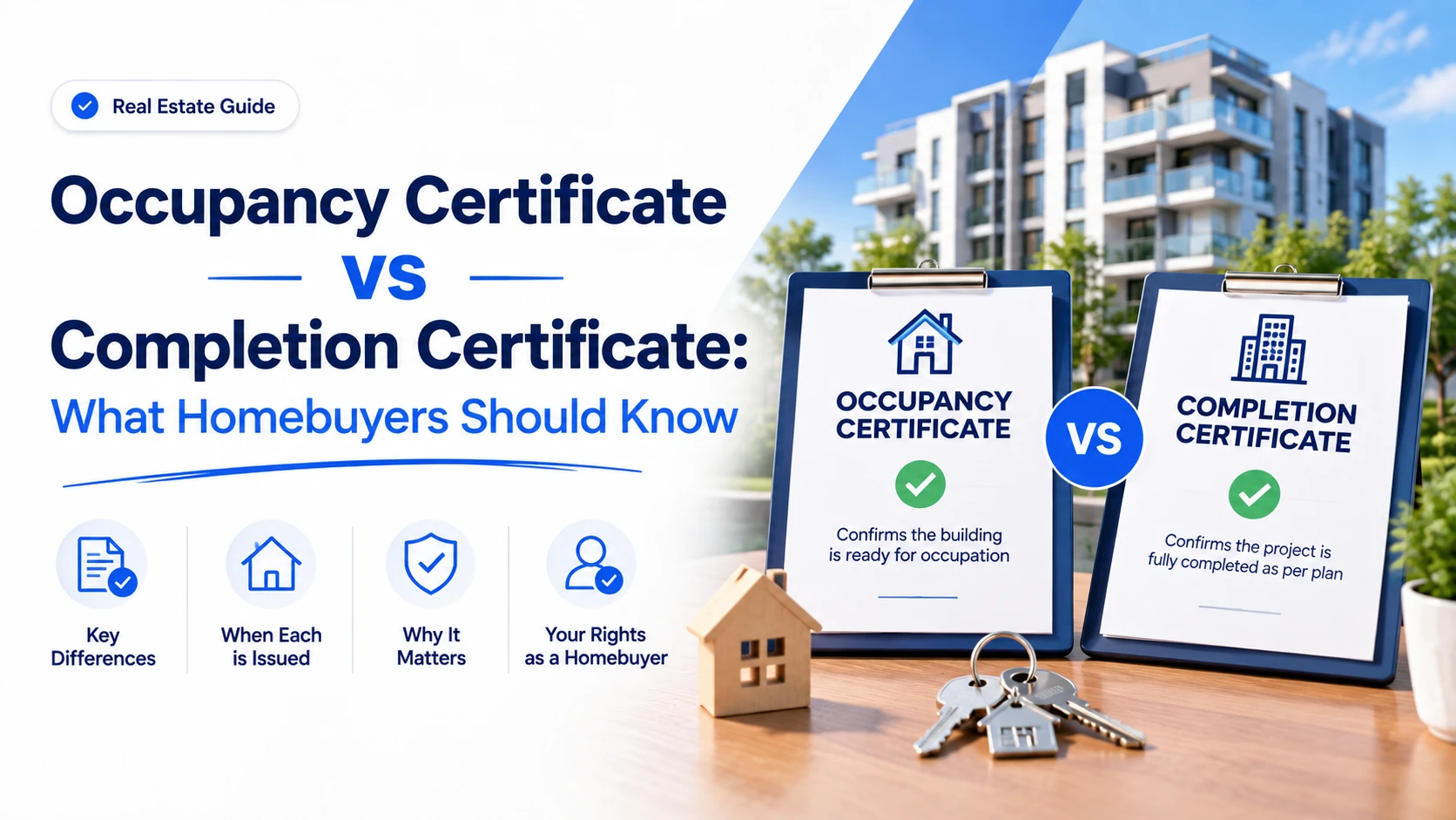Differences of Completion Certificate vs Occupancy Certificate