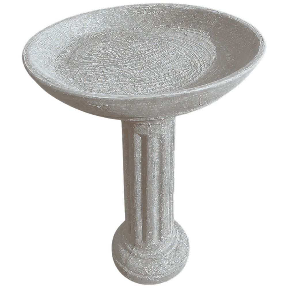 Bird Bath in Rock White