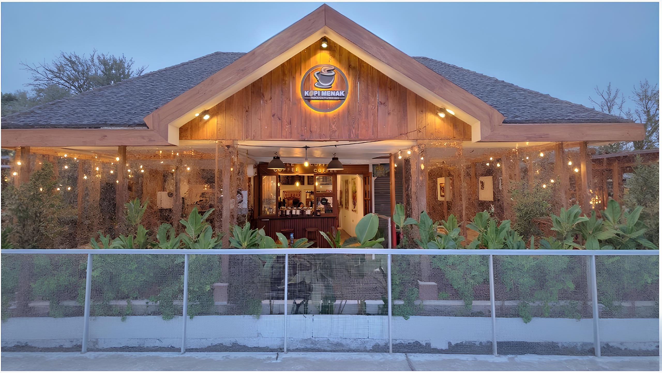 Kopi Menak - Premium coffee shop interior with warm ambiance