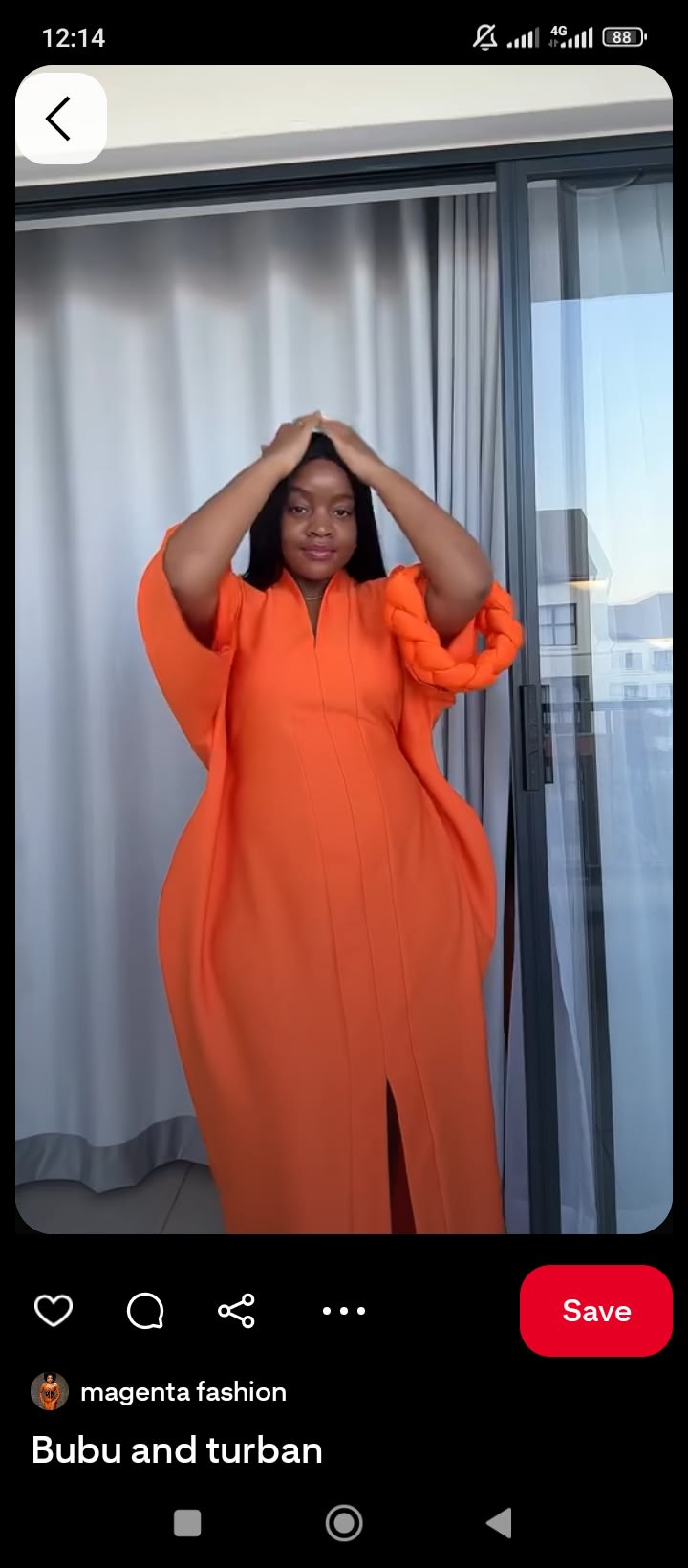 Bubu gown with a free turban