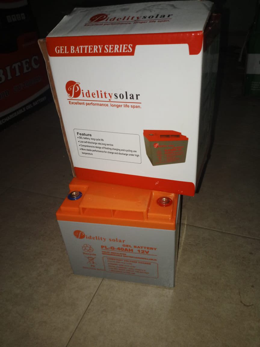 Fidelity solar gel battery 12v/40a