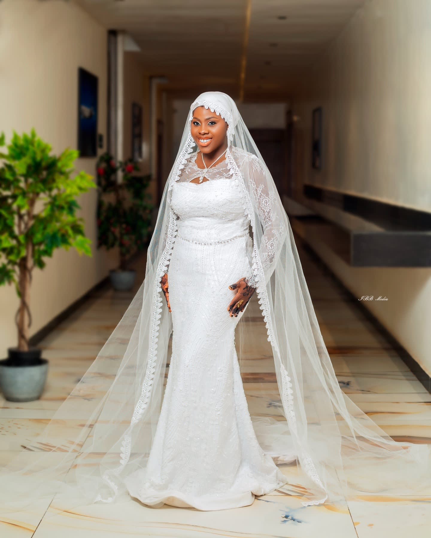 Elegant Bridal Dress with Matching Veil