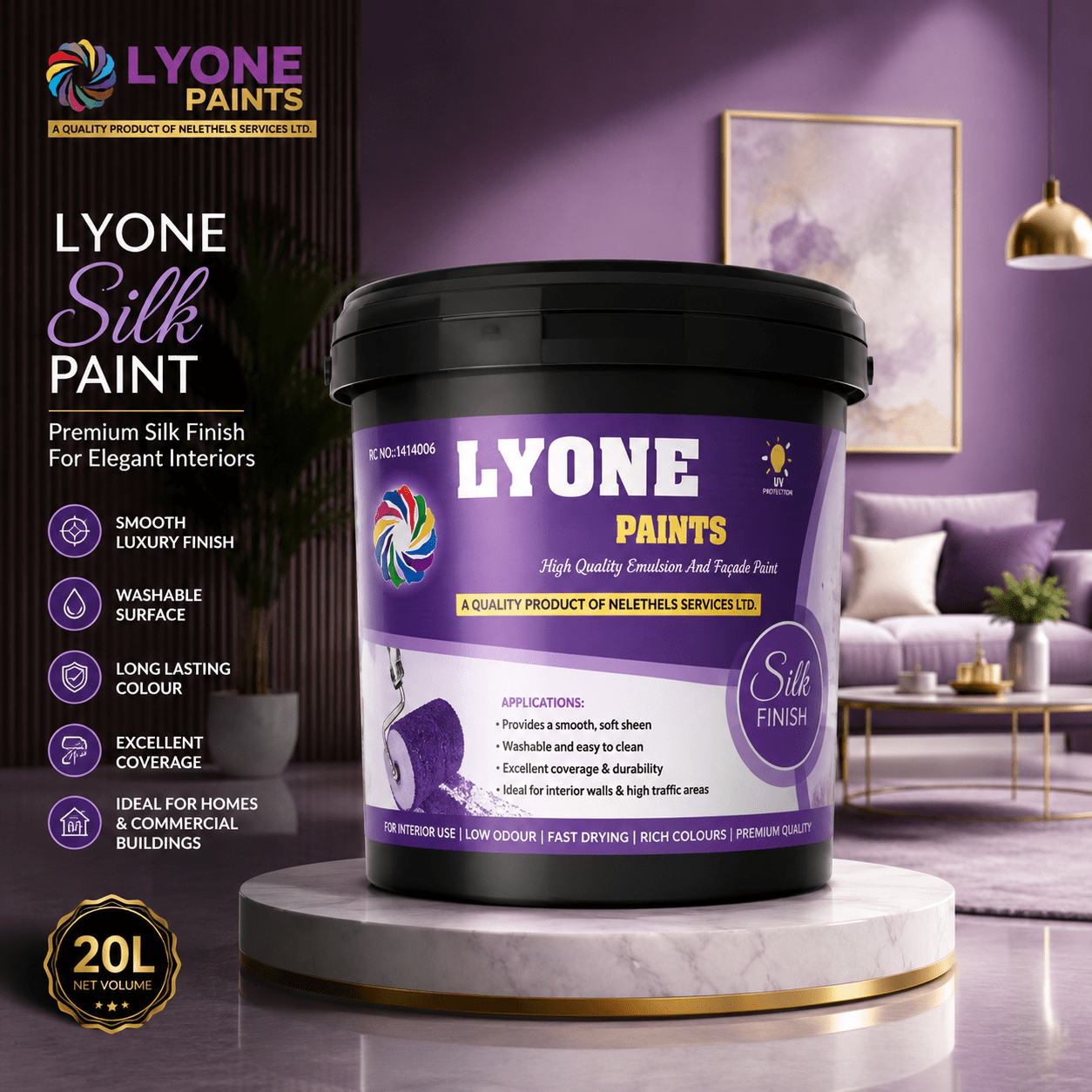 LYONE Premium Silk Paint 20L