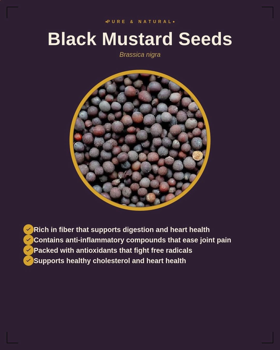 1KG Black Mustard Seeds