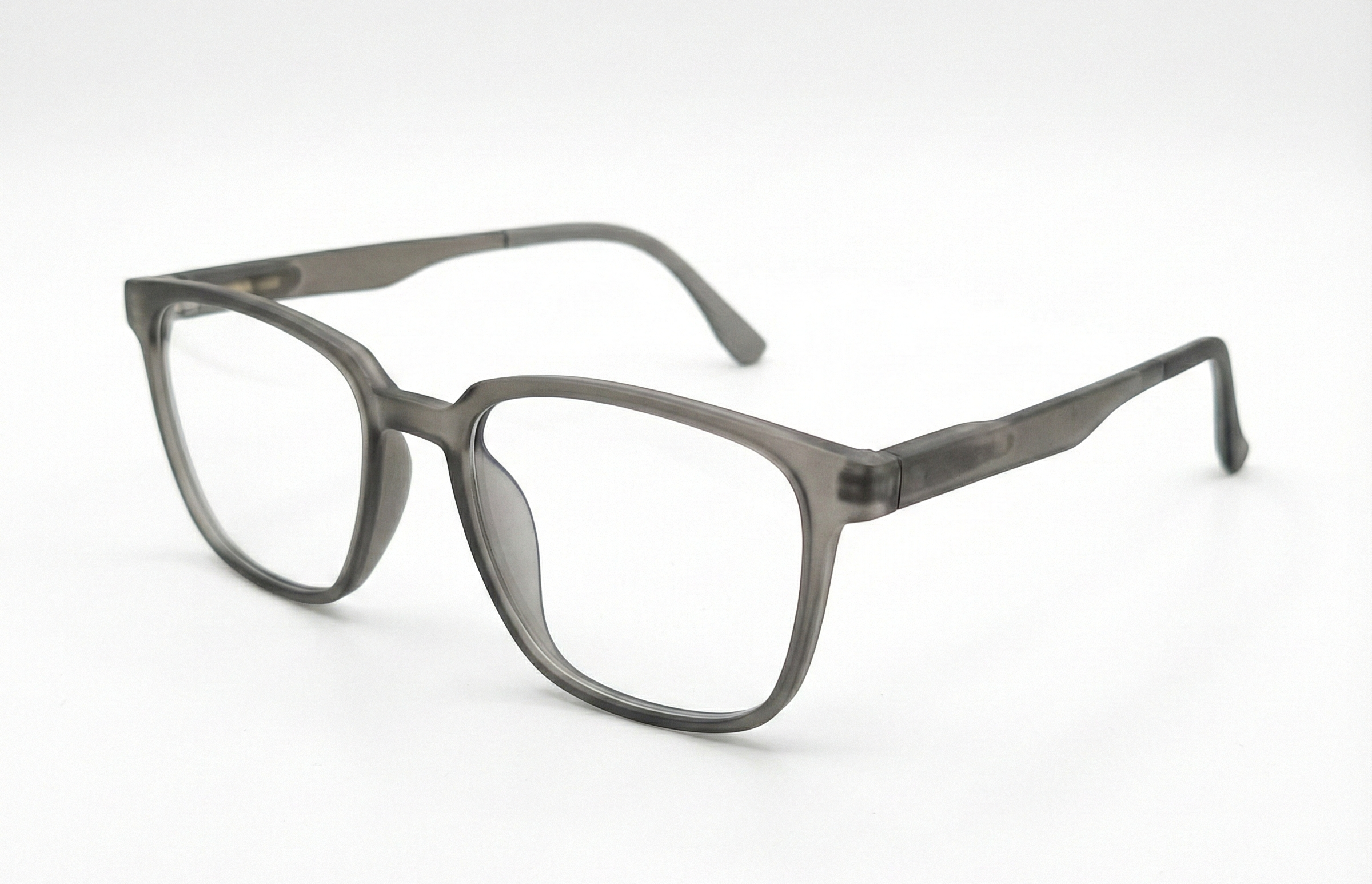 Vintage Mat Brown Square Eyeglasses