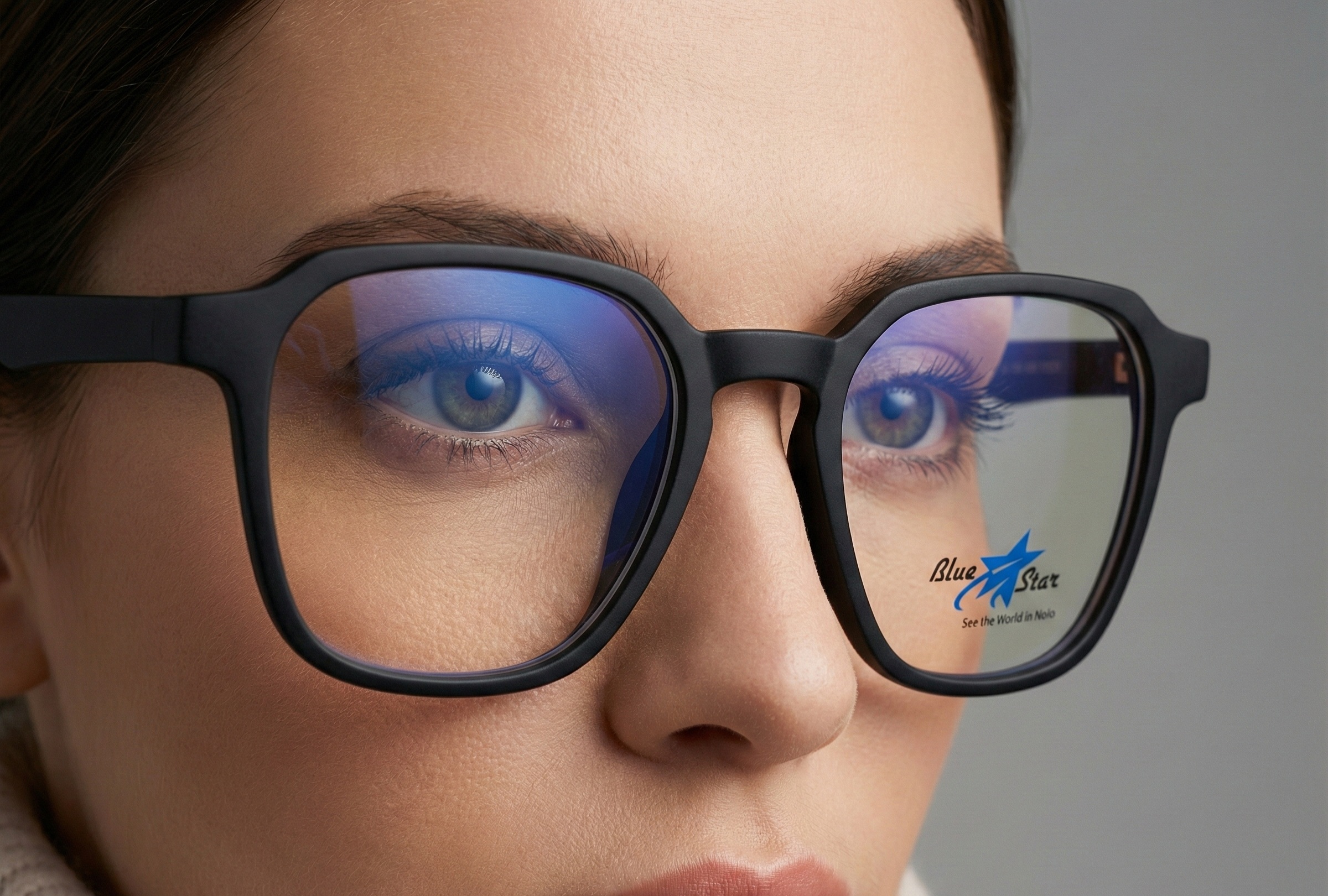Vintage Mat Black Square Eyeglasses