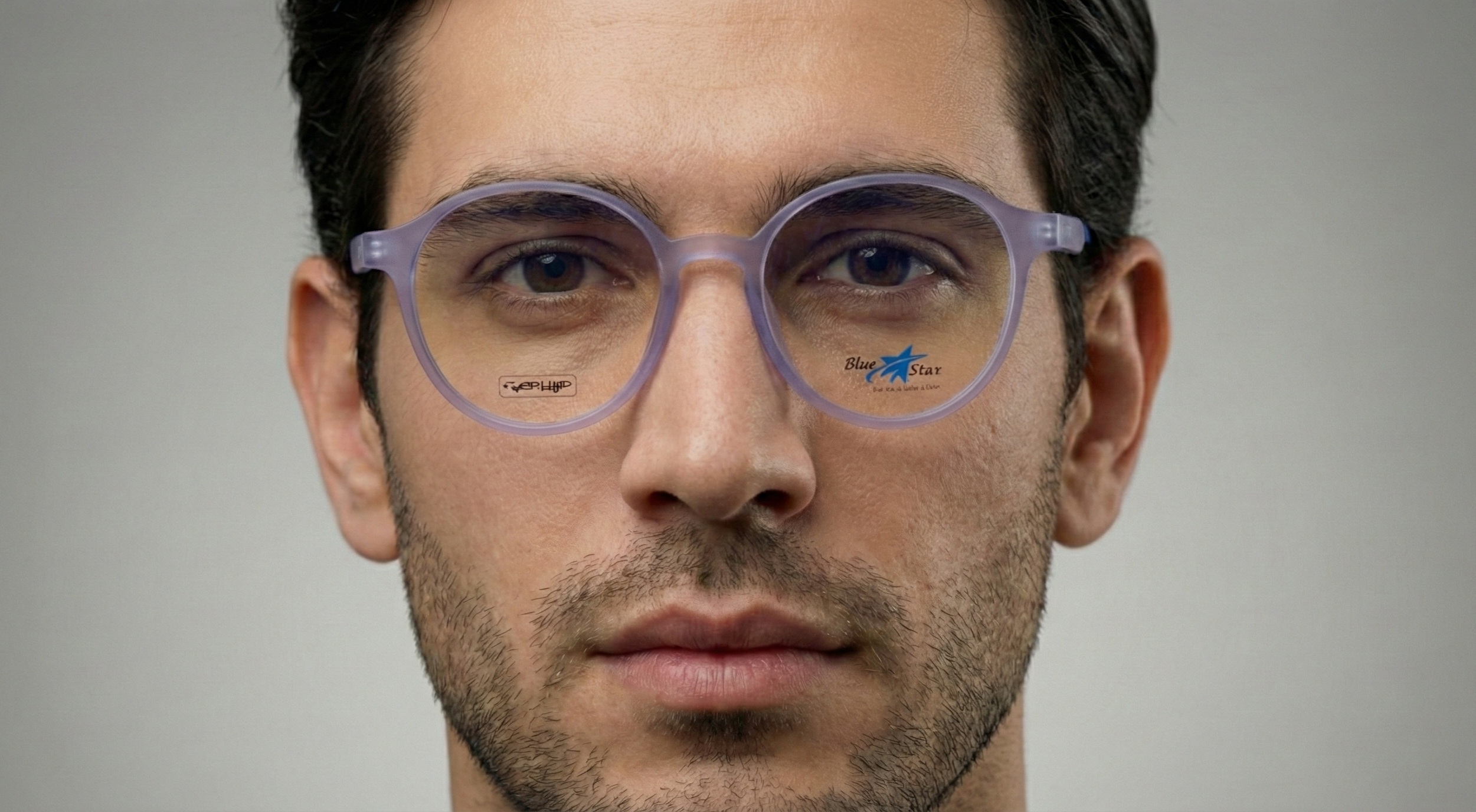 Vintage Mat Transparent Purple Square Eyeglasses