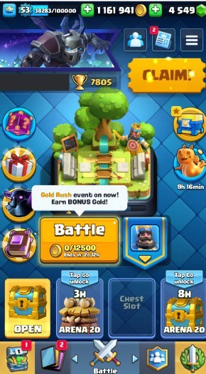 Clash Royale Account (IOS/ANDROID) – Level 53 | Kings Tower 14 | 7805 Trophy | 113 Cards | 92 Emotes | 4549 Gems | 1.16kk Gold