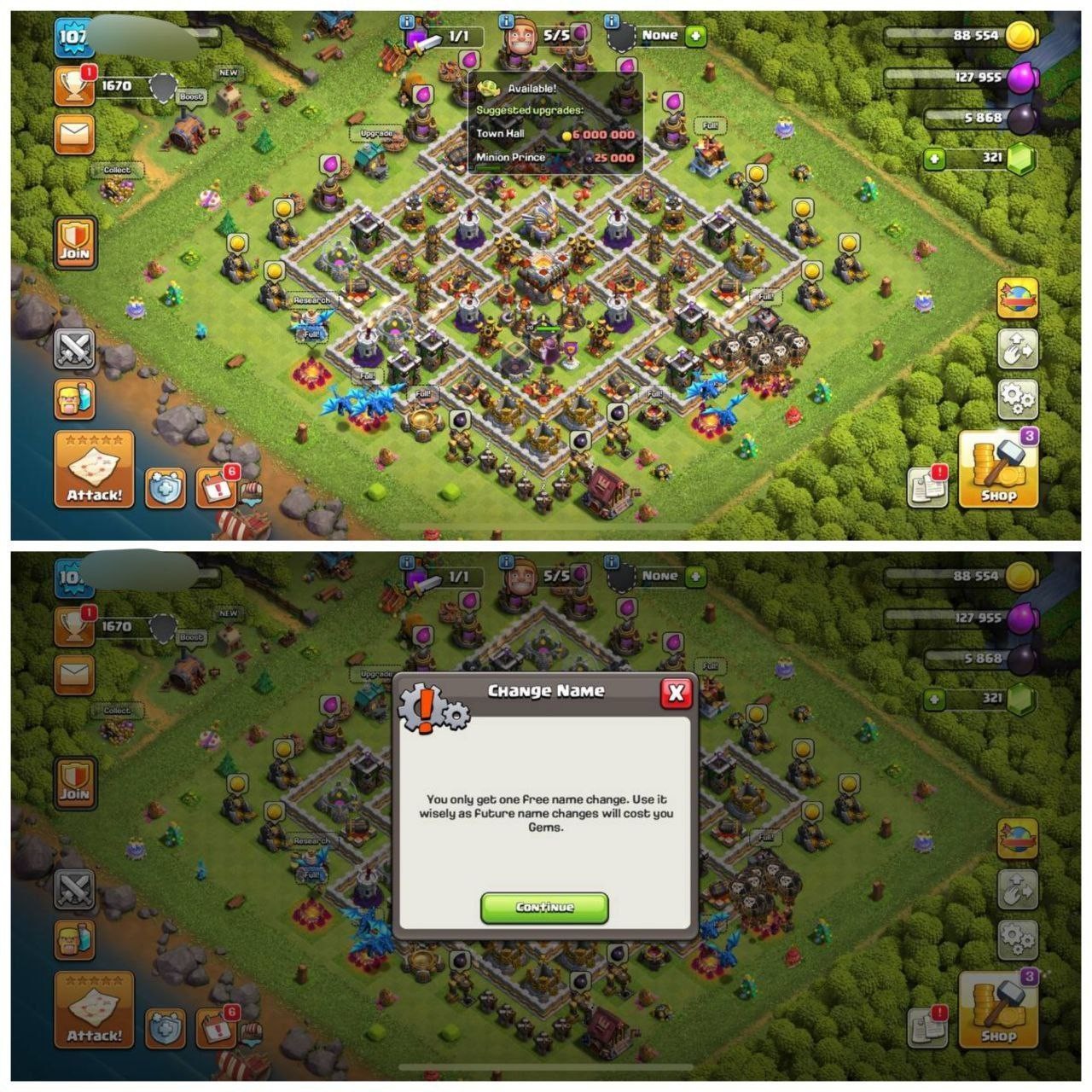 {POWERFULL ACCOUNT} TH11 PURE MAX⚡️1 EPIC EQUIPMENTS⚡️XP- 107⚡️HERO 50-50-24-20⚡️MAX WALLS ⚡️1 SKINS⚡️MAGIC ITEMS⚡️OP LAB ⚡️FREE NC⚡️INSTANT DELIVERY 🚚