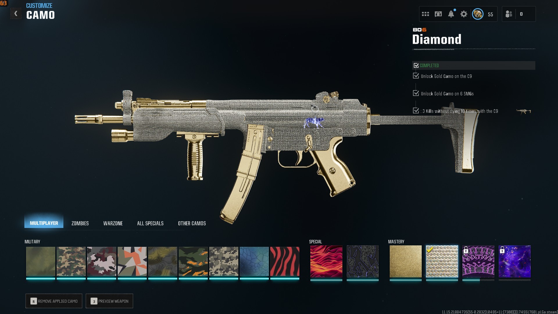 ⭐【WZ4/BO6】🔥【Prestige 4】x40 Gun Leveled | Beta Skin | Kar98/Superi Max | x3 Battlepass Skins | x18 Diamond Bo6 | Michael Myers..