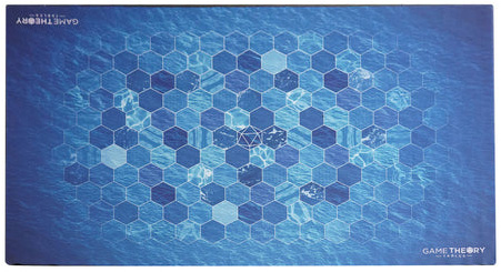 Neoprene playmat with hexagonal artwork by Game Theory Tables