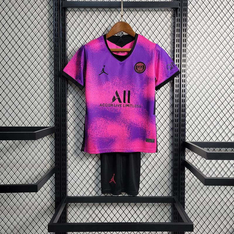 Conjunto infantil Paris Saint-Germain rosa e roxo, foto 1