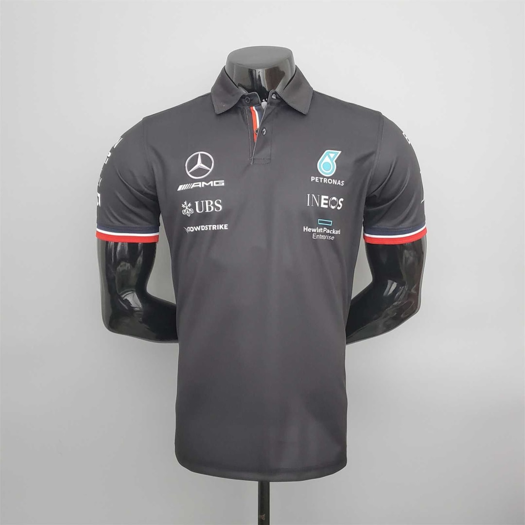 Camisa polo Mercedes Petronas cinza, foto 1