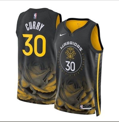 Regata Golden State Warriors preta e dourada Curry 30, foto 1