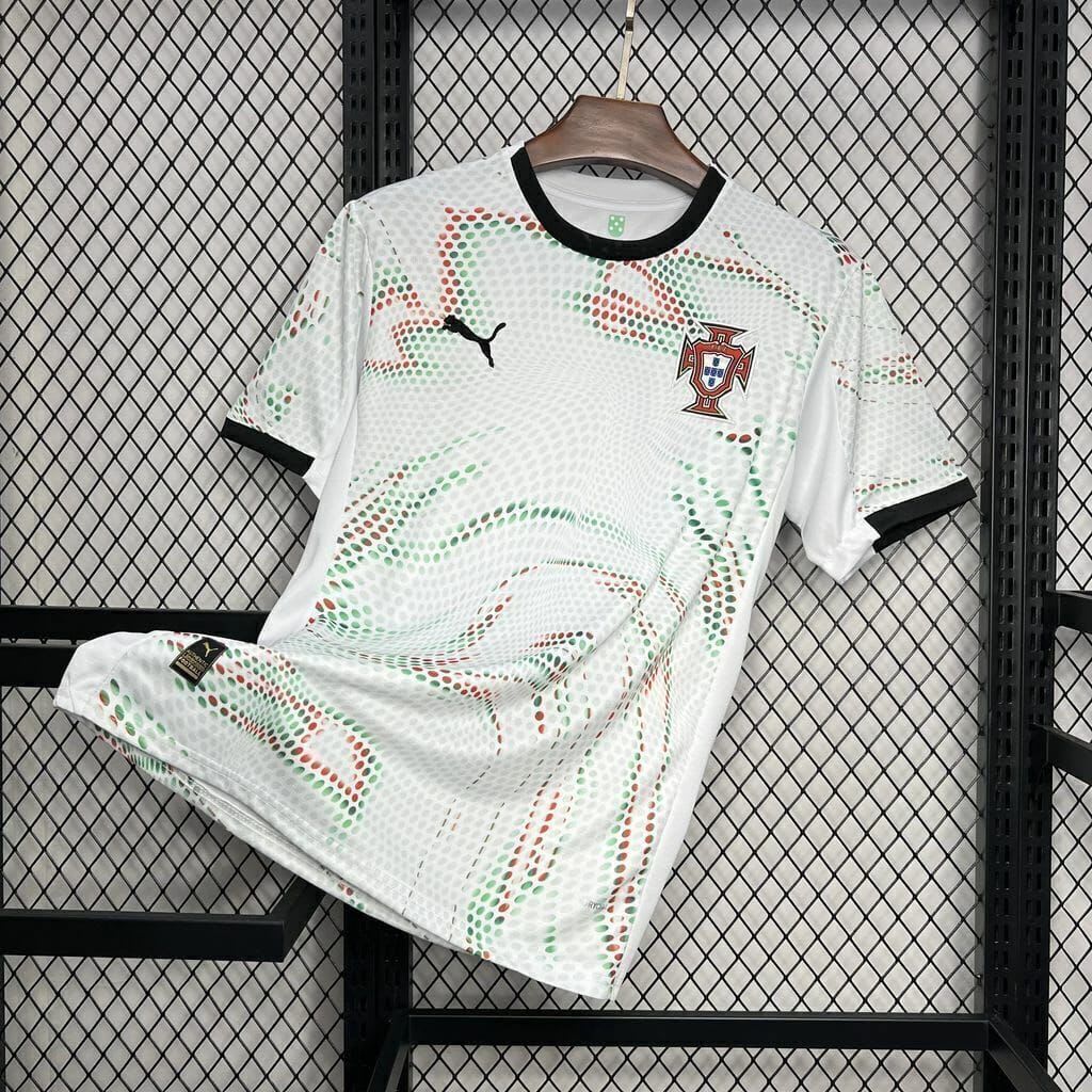 Camisa Portugal branca com estampa verde e vermelha, foto 1