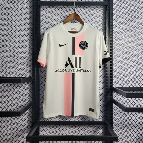 Camisa Paris Saint-Germain branca com faixa central, foto 1