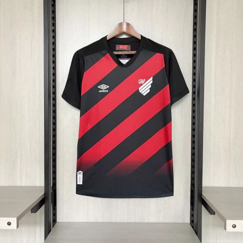 Camisa Athletico Paranaense rubro-negra diagonal, foto 1