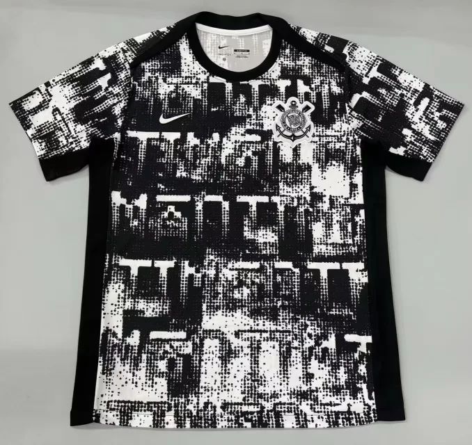 Camisa Corinthians preta e branca estampada, foto 1