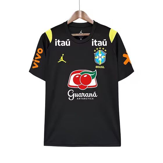 Camisa Brasil de treino preta e amarela, foto 1