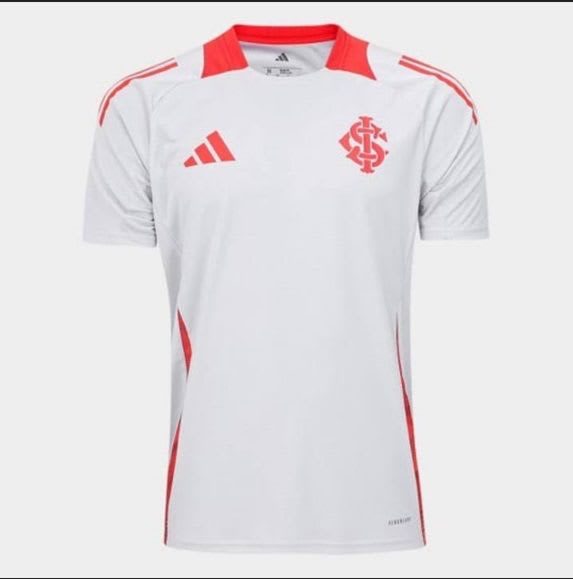 Camisa Internacional branca com detalhes vermelhos, foto 1