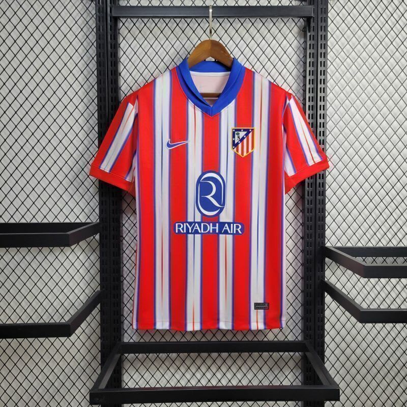 Camisa Atlético de Madrid listrada vermelha e branca, foto 1