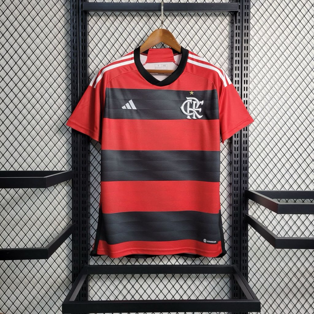Camisa Flamengo rubro-negra com listras largas, foto 1