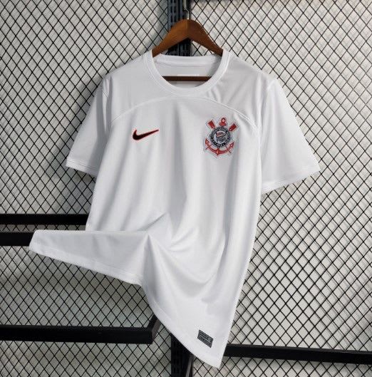Camisa Corinthians branca com detalhes vermelhos, foto 1