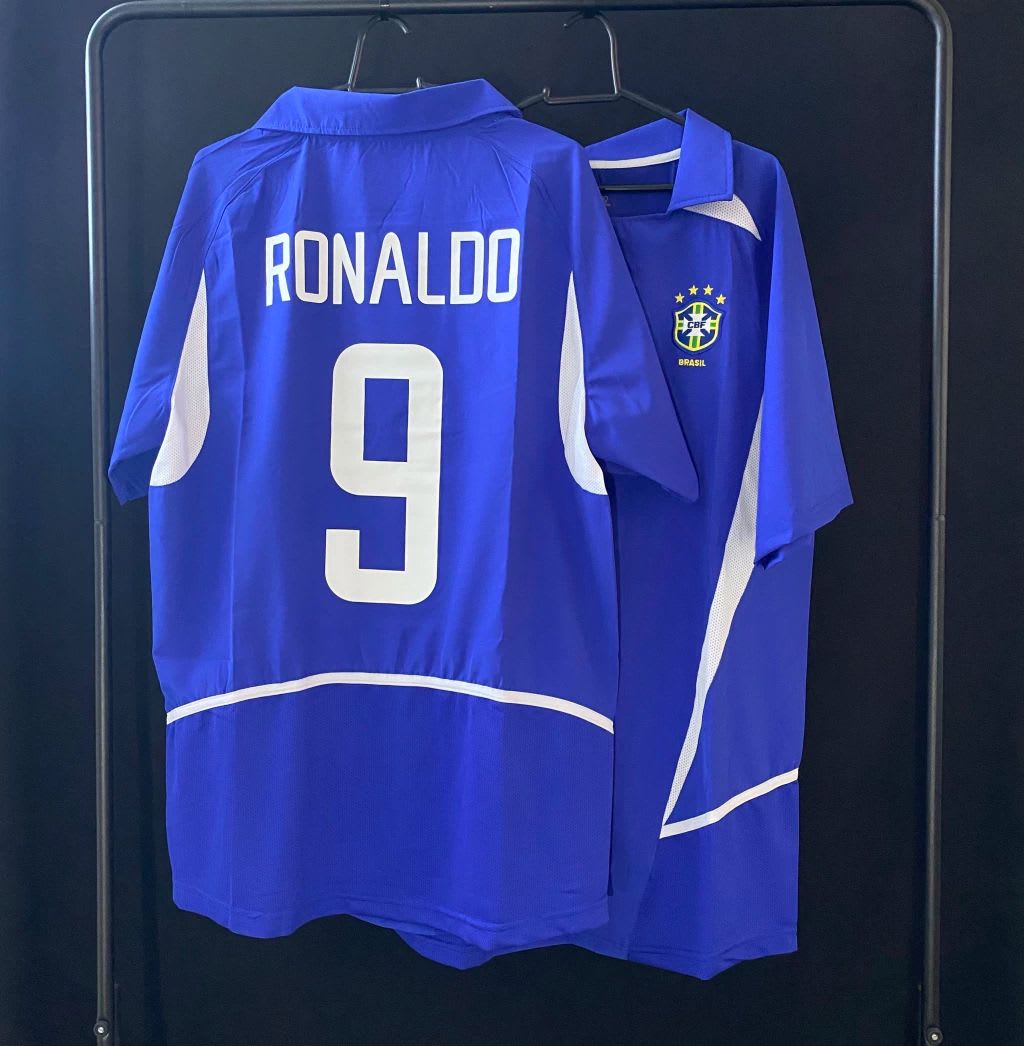 Camisa Brasil azul de manga longa Ronaldo 9, foto 1