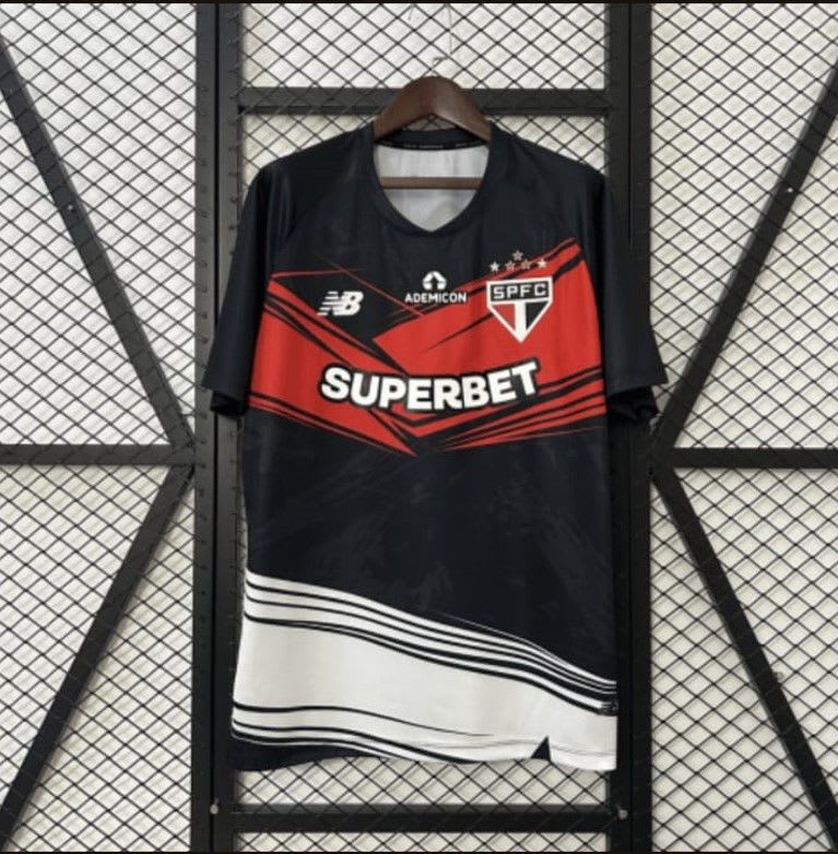 Camisa São Paulo preta com faixa vermelha, foto 1