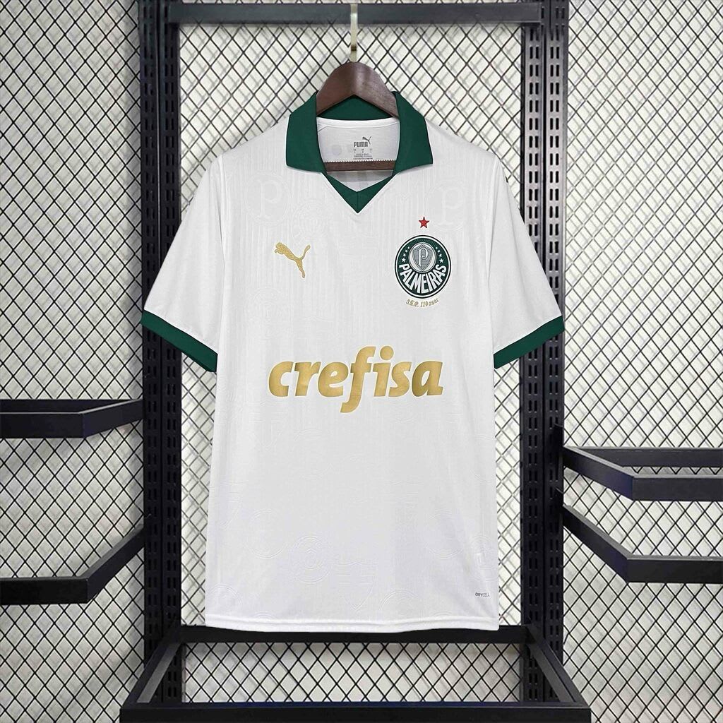 Camisa Palmeiras branca com gola verde, foto 1