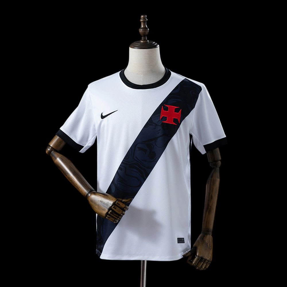 Camisa Vasco branca com faixa diagonal preta, foto 1