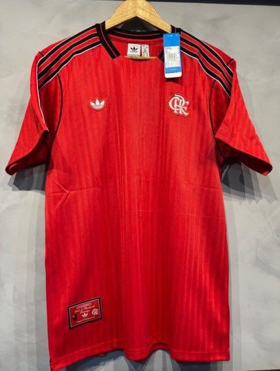 Camisa Flamengo vermelha com listras discretas, foto 1