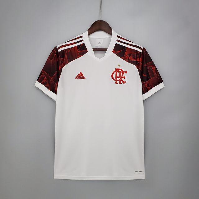 Camisa Flamengo branca com mangas rubro-negras, foto 1
