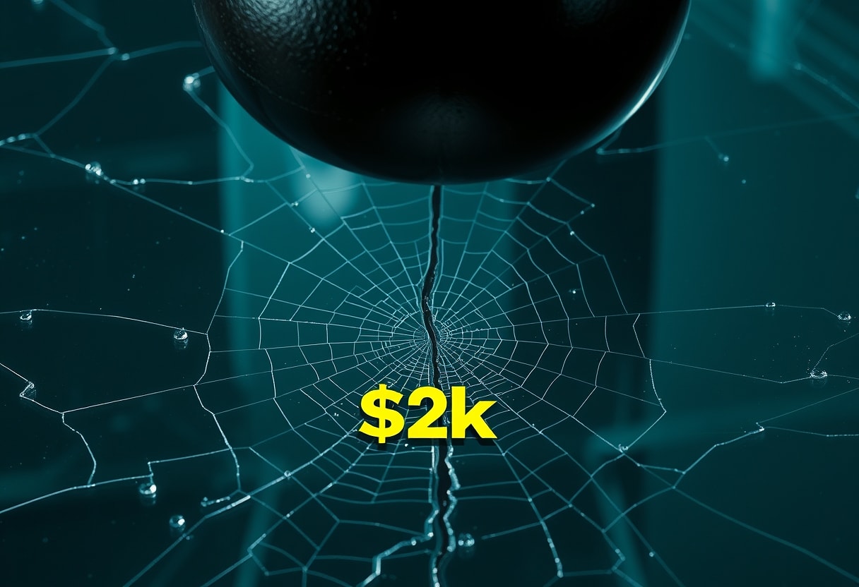 A decisive breach of the 2k level could trigger a massive Ethereum correction.