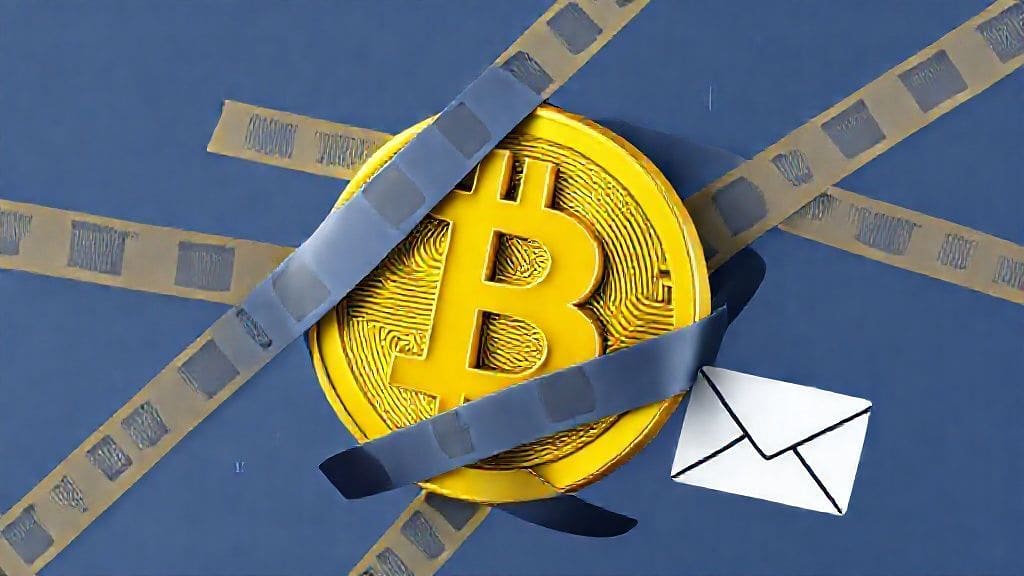 A Bitcoin ransom demand targeting corporate entities.