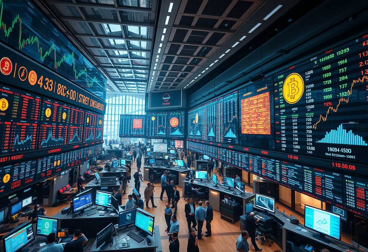 Depicting the rising transaction volumes across multiple digital assets.