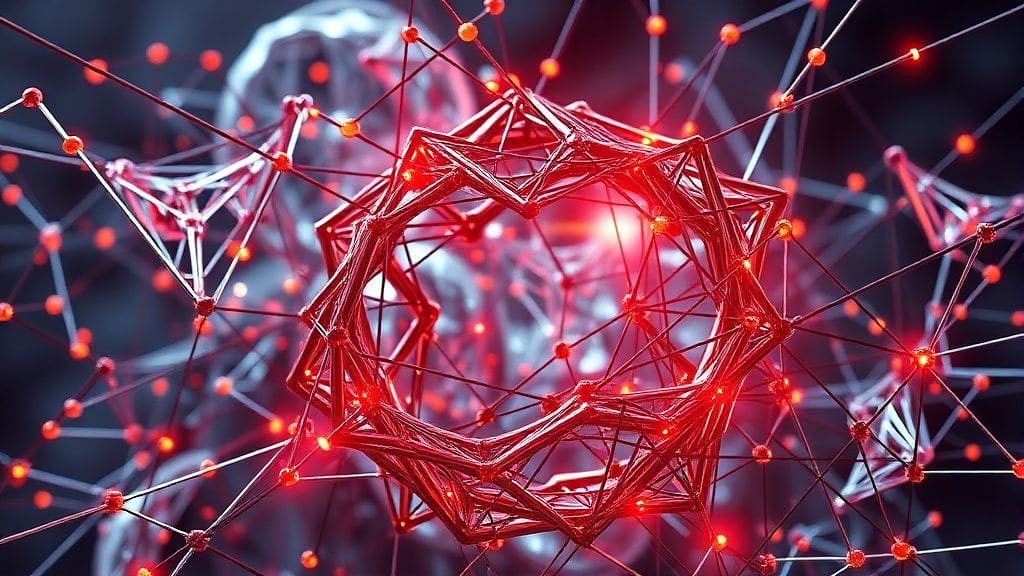 Depicting precarious digital structures within a complex network, symbolizing the unwinding of leveraged risk.