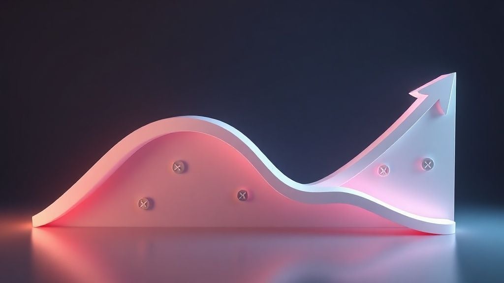 Visualizing the shift from a downtrend to a potential uptrend.