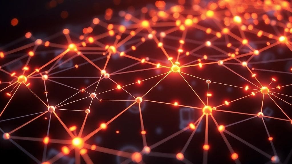 Visualizing the interconnected growth of blockchain infrastructure.