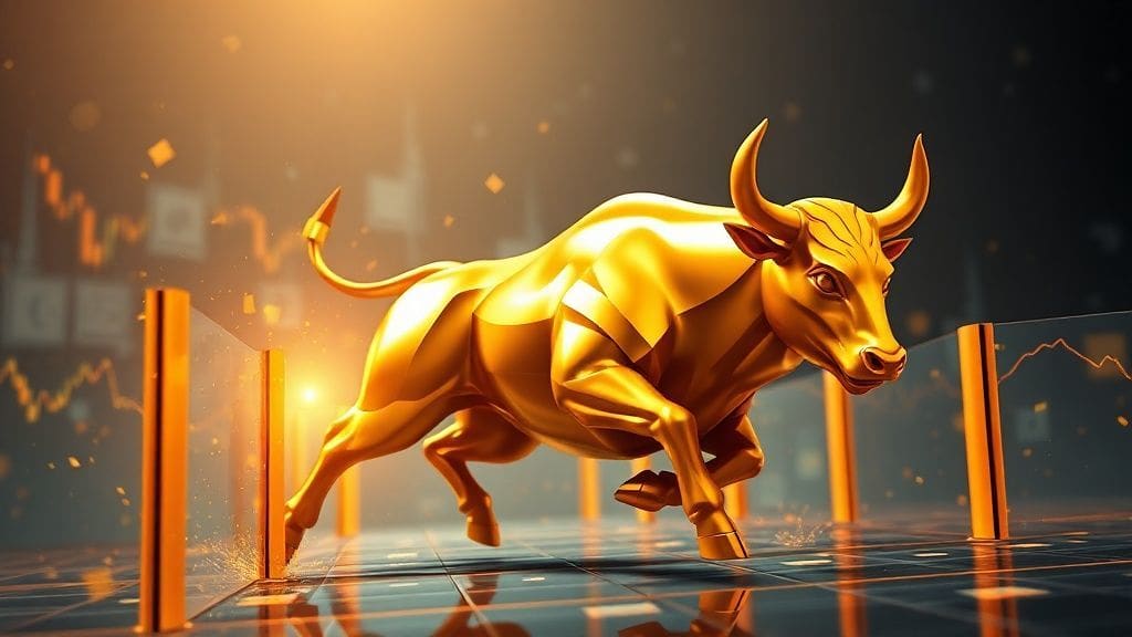 Symbolizing a powerful market rally and investor confidence.