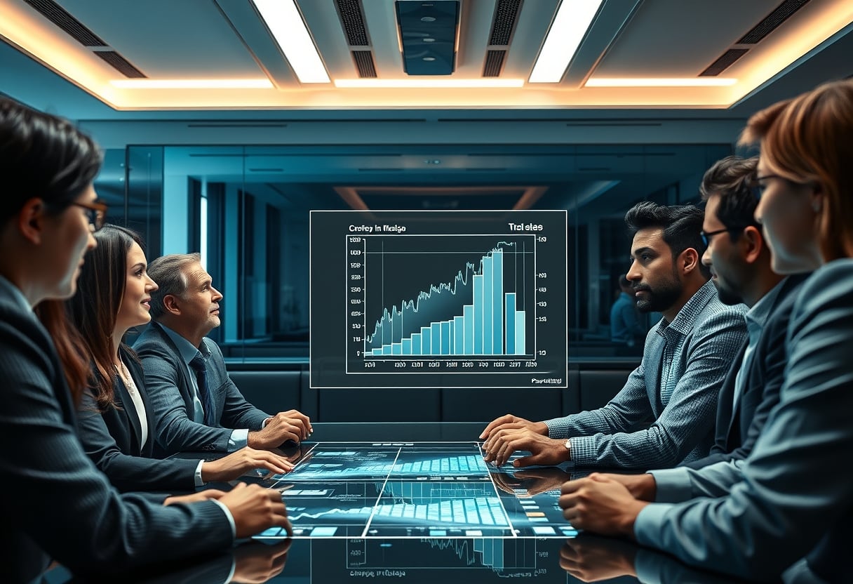 Analyzing intricate market data, revealing hidden patterns for strategic investment.