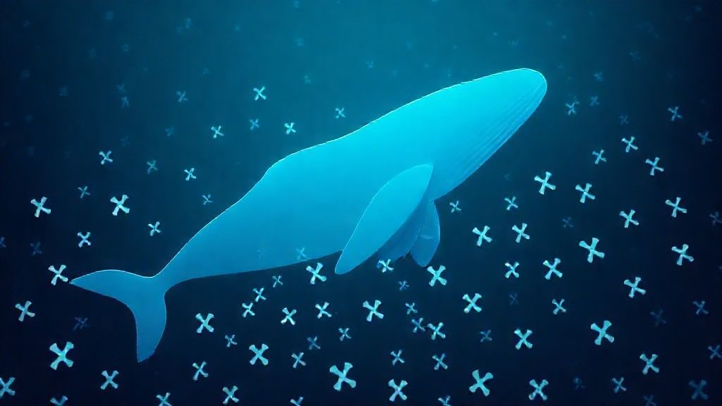 Middle 2: Illustrating a large whale silhouette allocating significant capital.